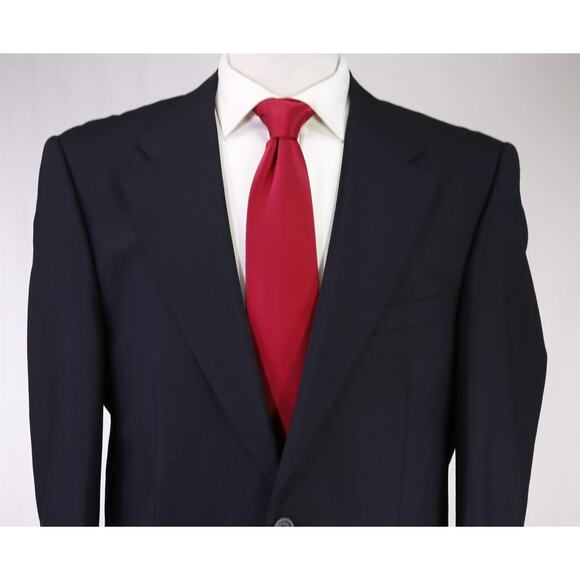 Versace Navy Blue Tonestripe Wool Mohair 2-Btn Suit by Zegna 44R - Picture 3 of 10